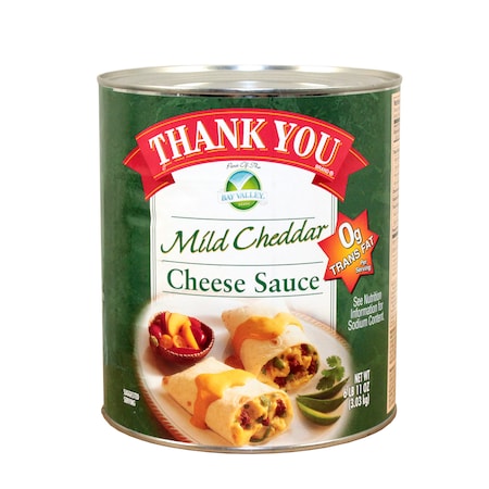 Thank You 7lbs No Trans Fat Mild Cheddar Cheese Sauce, PK6